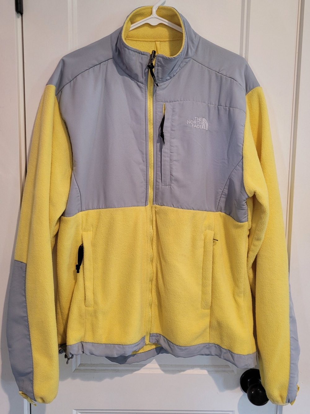 The North Face Denali Fleece Jacket Womens XL Yellow Gray Y2K 2000s Vintage